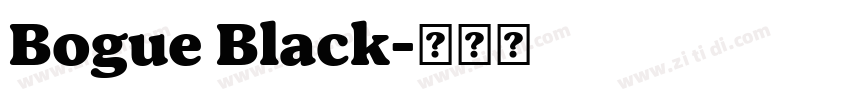 Bogue Black字体转换